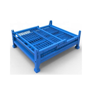 Logistics Metal Turnover Box <strong>Stacking</strong> <strong>Cage</strong> Foldable <strong>Wire</strong> Mesh Container Storage <strong>Cage</strong> - Product Image 6
