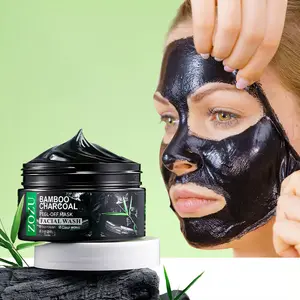 Tear off masque facial Le charbon de bambou absorbe et exfolie les points noirs et l'acné