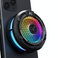Refroidisseur de téléphone de jeu F47 avec contrôle de température IA, affichage numérique et lumière RGB, clip portable pour téléphone