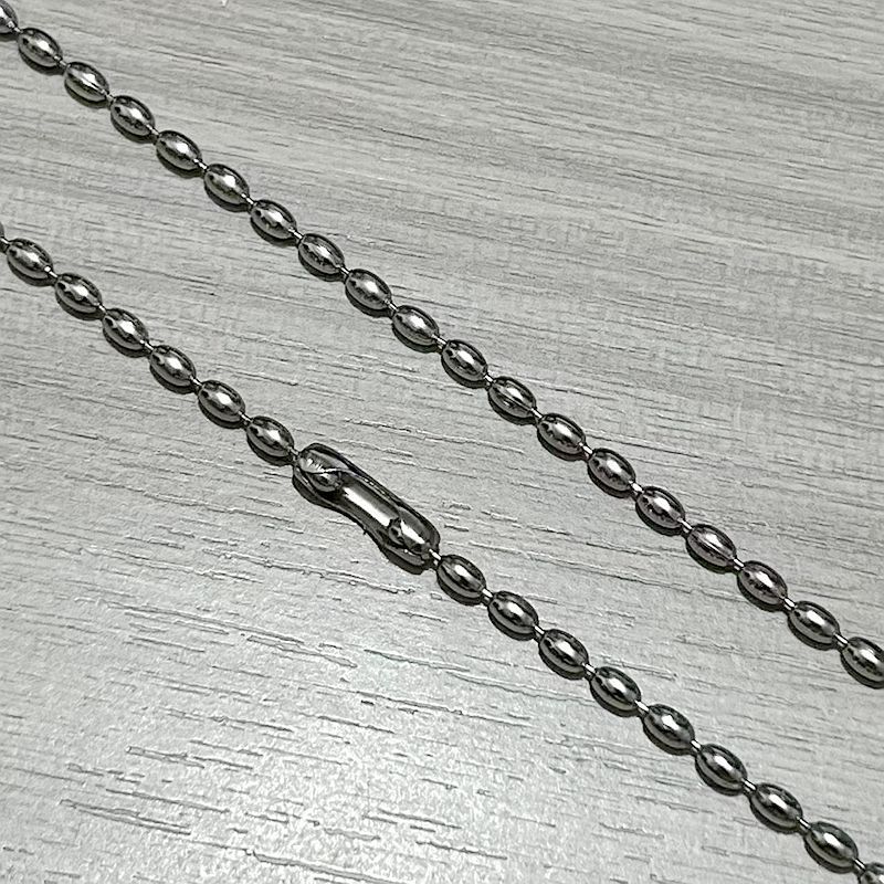Silver 3mm*62.5cm seed bead necklace