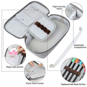 Estuche para lápices de gran capacidad, bolsa de tela Oxford, organizador de papelería, estuche para lápices con cremallera - Product Image 3