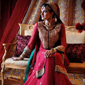 ATIYA LIBAS nupcial indio/pakistaní acetato Lehenga y vestido largo Kurta con bordado Zardozi pesado para boda-2019 - Product Image 1