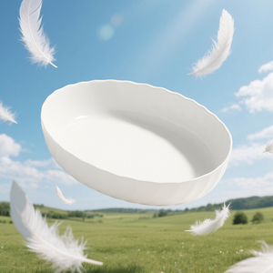 Tempered Opal <strong>Glass</strong> Oven Dish Ceramic Porcelain Microwave Dishwasher Safe for Cooking White Modern Tray Bakeware Pan Restaurant - Product Image 3