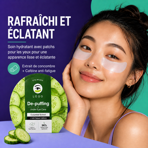Masque Hydrogel Professionnel pour les Yeux à l'Extrait de Concombre, Réduit les Poches, Apaise et Raffermit la Peau, Idéal pour les Nuits Blanches - Product Image 1