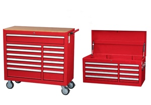 Boîte à outils <span class=keywords><strong>en</strong></span> <span class=keywords><strong>métal</strong></span> brillant avec tiroirs portables à roulettes <span class=keywords><strong>pour</strong></span> le rangement des outils - Product Image 4