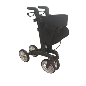 Ультралегкий ходунок-роллатор с сиденьем, карбоновая рама, для пожилых людей, складной, с тормозами, подлокотниками и сумкой для хранения - Product Image 2