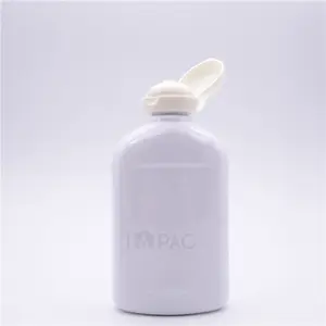 White Flat Oval 180ml Plastic Baby Shampoo Bottle With Ball Shape Flip Cap