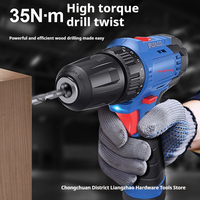 Perceuse sans fil Dongcheng DCJZ23-10 Mini, sans clé, 12V, batterie au lithium, moteur sans balais, batterie 2Ah, vitesse variable en continu