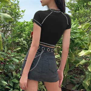 <span class=keywords><strong>Haut</strong></span> court pour <span class=keywords><strong>femme</strong></span>, style Y2K, imprimé tendance, fabriqué sur mesure, en coton de haute qualité, séchage rapide, <span class=keywords><strong>d</strong></span>écontracté, sexy, <span class=keywords><strong>pas</strong></span> <span class=keywords><strong>cher</strong></span> - Product Image 6