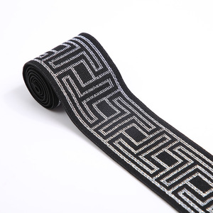 Sangle élastique douce en polyester jacquard <span class=keywords><strong>Xinran</strong></span> personnalisée de 50 mm de large, bande imprimée, logo personnalisé pour sous-vêtements et textile de maison - Product Image 4