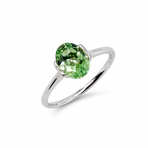 ชุดเครื่องประดับ UM Jewelry เงินแท้ 925 ชุบทอง 18K รุ่น Mint Haiya (จี้/แหวน) ประดับพลอยมิ้นท์สีเขียวสังเคราะห์ สำหรับทั้งชายและหญิง - Product Image 3