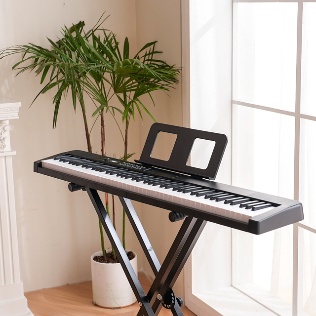 BD-801 88-Key Digital Piano Keyboard Portable 3-Digital LED Display 1000 Rhythms Tones Multifunctional Accept OEM Custom Logo