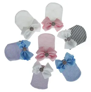 Factory Wholesale Custom Plain Color Organic Cotton Baby Beanies Hats Newborn Cheap Scarves Bonnets