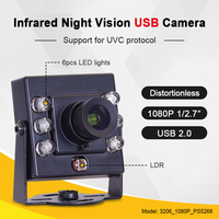 Mini Cámara UVC con Sensor CMOS de Visión Nocturna Infrarroja IR 940, 3206 1080P PS5268 5mm 60 Grados sin Distorsión, USB, Sin Necesidad de Instalación de Controladores