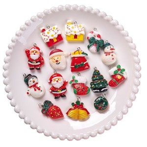 Navidad resina colgante <span class=keywords><strong>casa</strong></span> calcetines regalos bastón corona joyería oveja ojo gancho Basura Teléfono funda decoraciones - Product Image 1