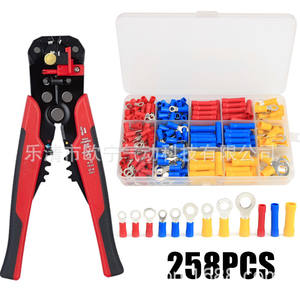 Kit de bornes isolées Mo-258, 258 pièces, rouge, bleu, jaune, connecteurs de câblage à sertissage à froid, style européen, connecteurs automobiles - Product Image 3