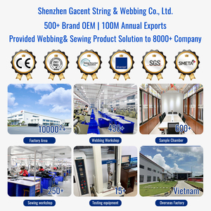 Gacent <span class=keywords><strong>Webbing</strong></span> nhà máy tùy chỉnh 10mm 30mm 50mm dệt kim Polyester Nệm cạnh ràng buộc Băng - Product Image 5