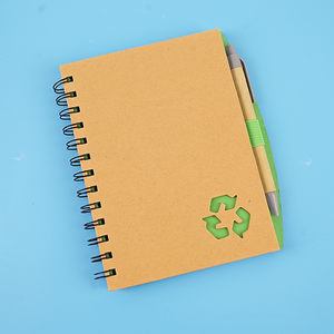 Heada Custom Printed Eco-Friendly Recycled Spiral Hardcover <b>A5</b> <b>Diary</b> Notebook Custom Logo Elastic Band Pen 60 Sheets Promotional - Product Image 3