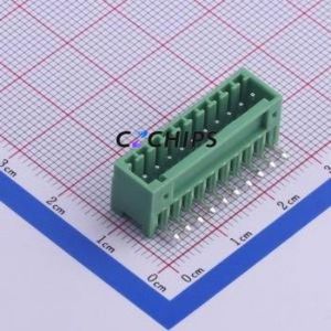 KF2EDGR-2.5-10P Plug-in Terminal Block Bent Lead Through Hole,P=2.5mm Connector Board-to-Board / Socket Closed 1x10P 2.5mm Green - Product Image 1