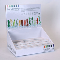 Petite boîte de présentation en carton pour parfum, élégante, pliable, emballage plat avec finition mate, présentoirs en carton