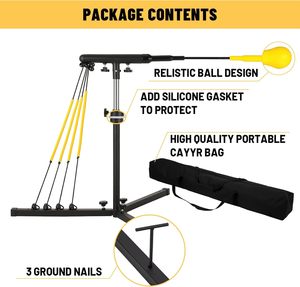 Entrenador de Bateo de Béisbol y Sóftbol con Base de Trípode, Altura Ajustable para Práctica Individual - Product Image 3