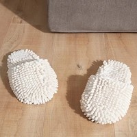 Chaussons serpillères lavables et réutilisables en microfibre chenille, doux, confortables, absorbants la poussière, pour un nettoyage facile à la maison et au bureau