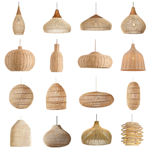 Natural Lampshades Rattan Handmade Woven Pendant <strong>Light</strong> Chandelier <strong>Ceiling</strong> Lighting Fixture Lamp <strong>Shade</strong> - Product Image 3