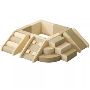 Kit de jeu souple DIY pour tout-petits, aire de jeux intérieure avec <span class=keywords><strong>piscine</strong></span> à sable pour bébés, <span class=keywords><strong>piscine</strong></span> à balles, échelles d'escalade et toboggan pour la maison CE - Product Image 1