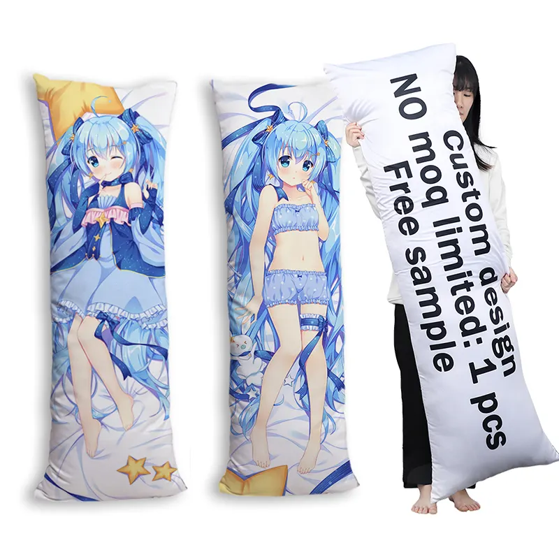 Herstellung Custom Throw Body Pillow Sublimation Gedruckte Anime Dakimakura Hugging Kissen bezug Dakimakura Loch