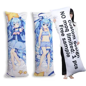 Fabricación personalizada Throw Body Pillow Sublimación Impreso Anime Dakimakura Hugging Pillow Case dakimakura Hole