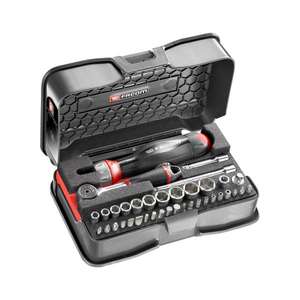 FACOM-Jeu de douilles et d'embouts mixtes R.161-6ATCL3PB 1/4 ''avec double poignée à cliquet (37 pcs.) ENSEMBLES DE CLIQUET ET DE DOUILLES - Product Image 1