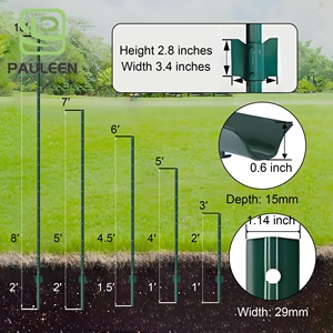 Poteau de clôture électrique personnalisé en acier inoxydable vert clouté pour <span class=keywords><strong>ferme</strong></span> et bétail avec service de modélisation 3D – Durable et écologique - Product Image 2