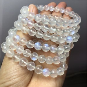 Fast Shipping Natural Blue Moonstone <strong>Ball</strong> <strong>Bracelet</strong> Crystal Stone Female Fashion Ornament - Product Image 1