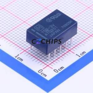 TQ2-3V Signal Relay DIP,9x14mm Relay 3V 2 Changeover: 2C (DPDT-Changeover)::: 125V-AC/110V-DC Silver + Gold Plated - Product Image 1