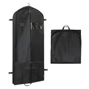 Sacs de rangement pliables non tissés pour vêtements, avec fermeture éclair, personnalisables avec logo, réutilisables, pour costumes et robes, vente en gros - Product Image 1