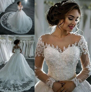 Vestidos Elegantes para Mujer, Vestido de <span class=keywords><strong>Novia</strong></span> de Manga Larga, Vestido de Gala, Vestido de <span class=keywords><strong>Novia</strong></span> de Boutique, Vestido Formal Largo Hasta el Suelo, Personalizado - Product Image 2