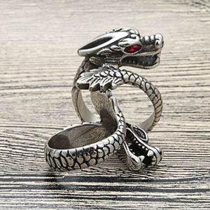 Bague Dragon pour Homme en Acier Inoxydable, Design Animal, Style Punk, Rétro, Bijou Cadeau 27078 - Product Image 3