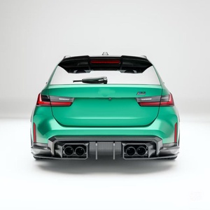 Kit carrosserie en fibre de carbone sèche pour BMW G81 M3 Touring, comprenant lèvre avant, diffuseur, spoiler, jupes latérales et capot en fibre de carbone pour M3 Touring - Product Image 5