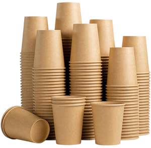 <b>Double</b> <b>Wall</b> Disposable Corrugated Ripple <b>Cup</b> with Lids Hot or Cold Drink Paper <b>Cups</b> for <b>Coffee</b> Craft Design Convenience - Product Image 1