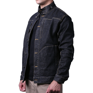 Custom Men Workwear Multi-Patch Pockets <strong>Chore</strong> <strong>Jacket</strong> Denim <strong>Jacket</strong> <strong>Black</strong> Men - Product Image 6