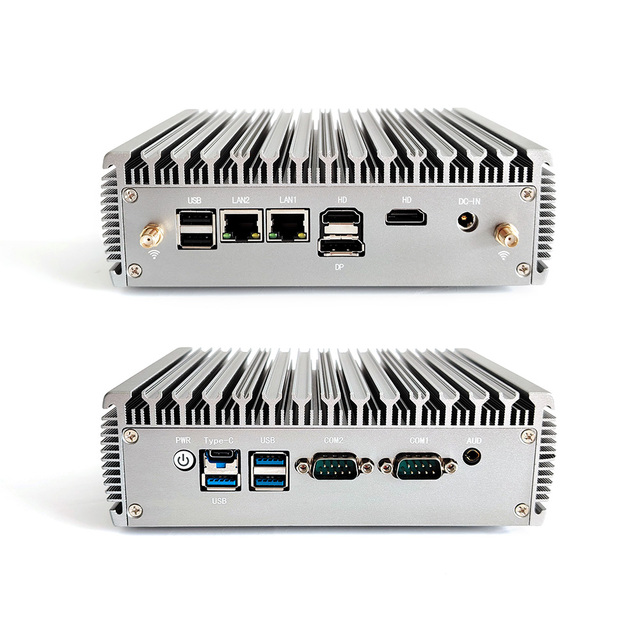 Meegopad Fanless 24Hours Working 2LAN 2COM Industrial Mini PC with Intel Alder Lake-N N100 N95 N305 Quad Cores DDR4 Mini Pcs