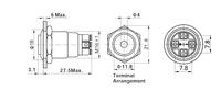 ONPOW GQ16H-10D/L/G/12 V/S interruptor de botón de Metal/terminal de tornillo (CE ROHS)