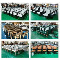 Ensemble table et chaises en rotin de luxe nordique pour restaurants commerciaux, idéal pour les salades de nouilles, les snacks, les desserts et les salons de thé.