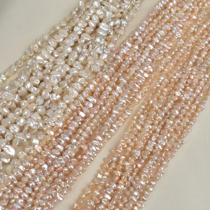 Perlas Blancas Naturales Barrocas Recicladas, Cuentas Plateadas Rota y Perforadas para Hacer Pulseras y Collares - Product Image 4