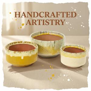 Petit pot de fleurs de haute qualité en argile émaillée pour usage intérieur/extérieur, pour jardin, pépinière, bonsaï, poterie décorative - Product Image 2