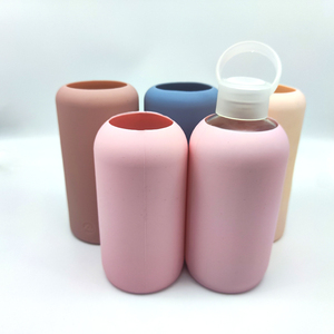 Guaina/Copertura in Gomma Siliconica per Bottiglia d'Acqua in <span class=keywords><strong>Vetro</strong></span> Personalizzata all'Ingrosso, <span class=keywords><strong>Guarnizione</strong></span> per Tè e Caffè - Product Image 1