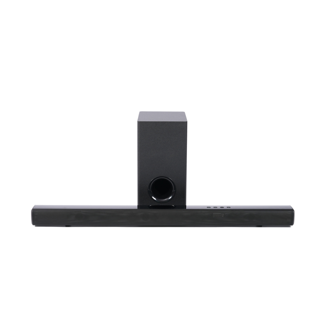 3.1ch Soundbar with Wireless Subwoofer and 4 Speakers Wood Material USB AUX Functions