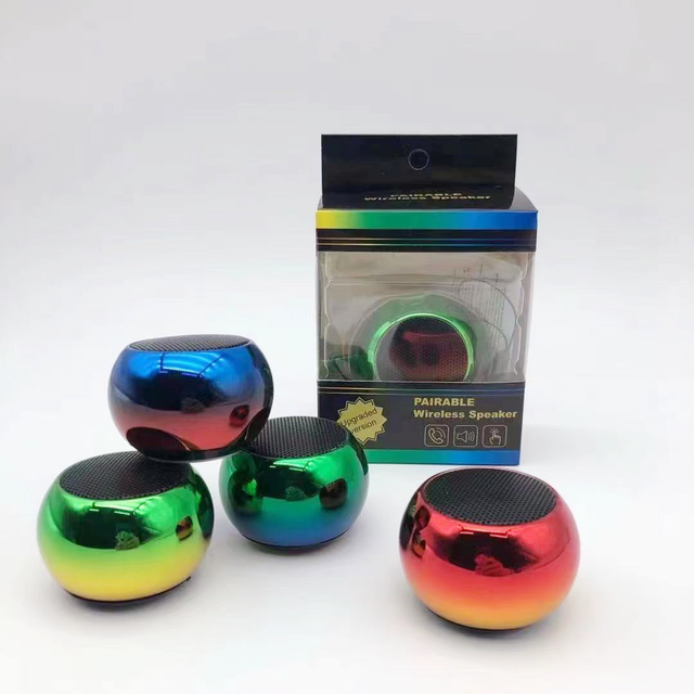 Hot M3 Tws Super Mini Speaker Colorful Outdoor Portable 3D Round Small Loud Bass Wireless Bt Speaker