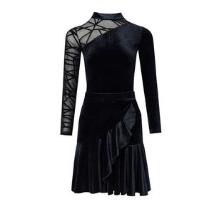 Vestido <span class=keywords><strong>de</strong></span> Baile <span class=keywords><strong>de</strong></span> Satén <span class=keywords><strong>para</strong></span> <span class=keywords><strong>Mujer</strong></span>, Traje <span class=keywords><strong>de</strong></span> Baile con Flecos <span class=keywords><strong>de</strong></span> Color Sólido, Conjunto Profesional <span class=keywords><strong>de</strong></span> Alta Calidad <span class=keywords><strong>para</strong></span> Competencia, Atuendo <span class=keywords><strong>para</strong></span> Actuación <span class=keywords><strong>de</strong></span> <span class=keywords><strong>Tango</strong></span> - Product Image 2