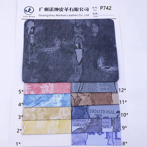 P742 अंग्रेजी डेनिम कपड़ा पु कृत्रिम चमड़े के बैग के लिए प्रयोग किया जाता है, हैंडबैग, बेल्ट और जूता सामग्री - Product Image 2